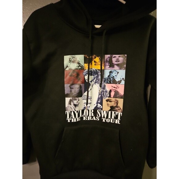 Taylor Swift The Eras Tour Hoodie‎ size medium Black ex condition (A642) - Picture 2 of 8